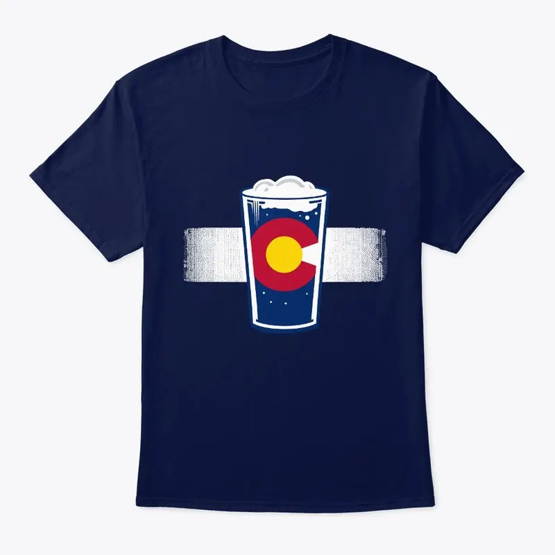 Colorado Flag on a Beer Glass